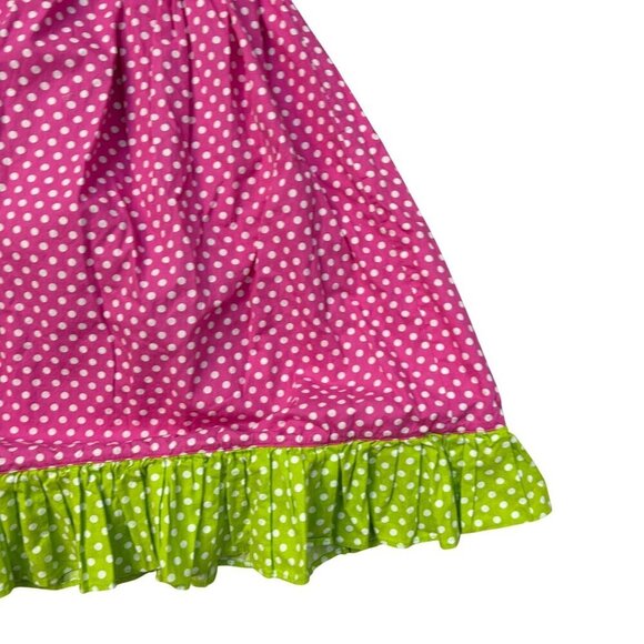 Babeeni Girls Smocked Mermaid Frilly Polka Dot Cotton Dress Size 3 - Picture 6 of 11